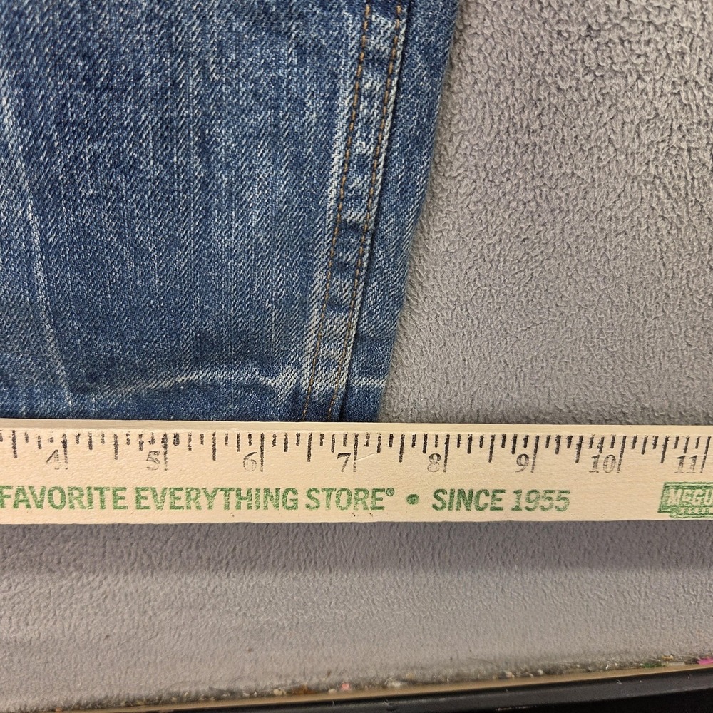 Rag & Bone Greenwich Jeans Mens Blue Straight Distressed Button Fly Fits 34x34 - Picture 10 of 12